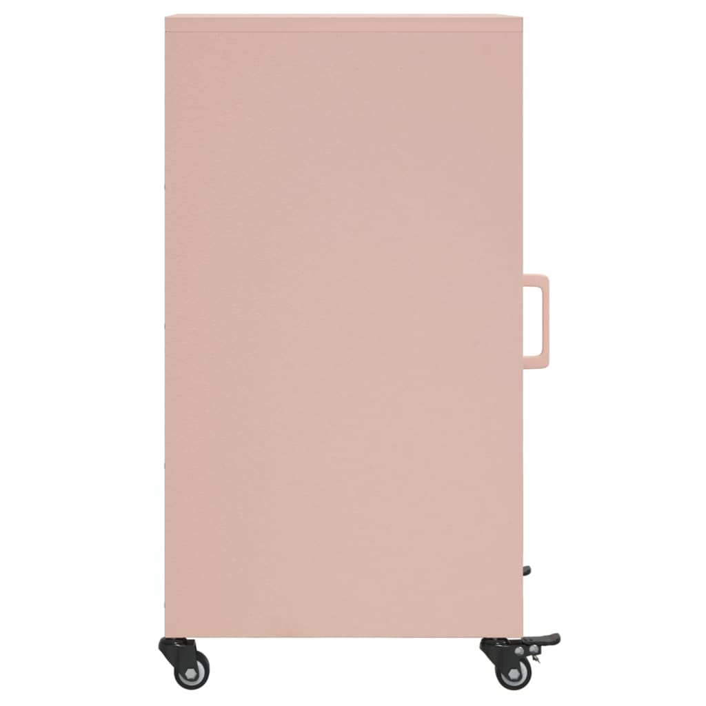 Dressoir 36x39x72 cm staal roze