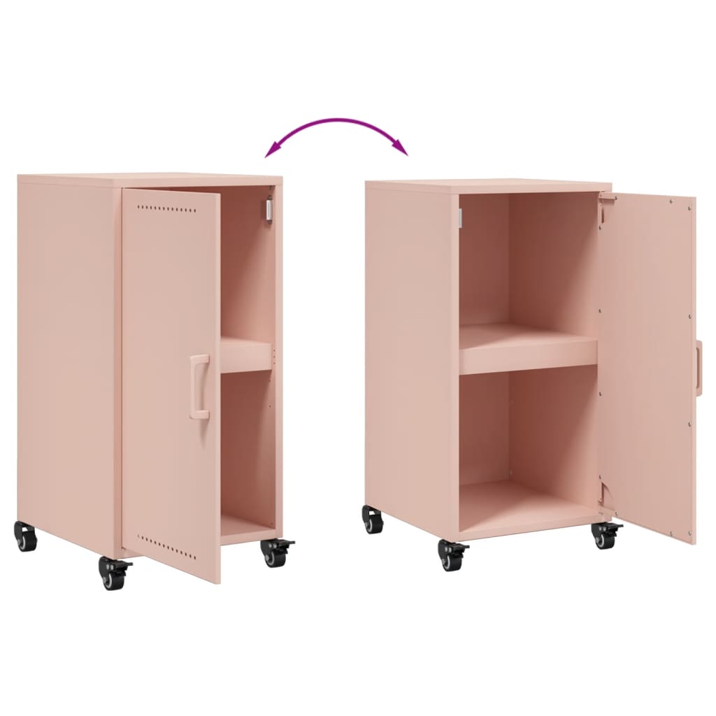 Dressoir 36x39x72 cm staal roze