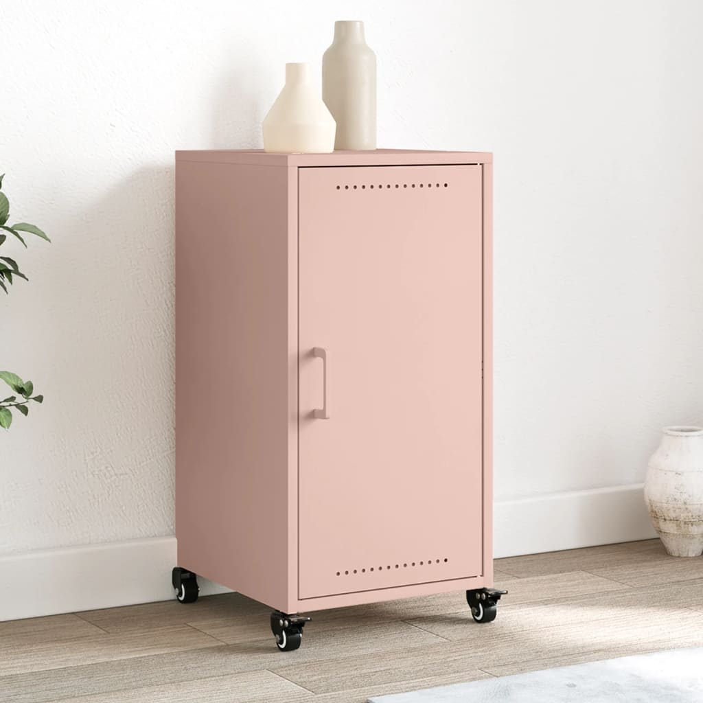 Dressoir 36x39x72 cm staal roze