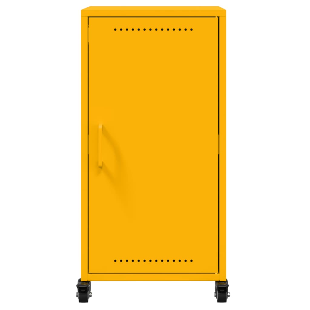 Dressoir 36x39x72 cm staal mosterdgeel
