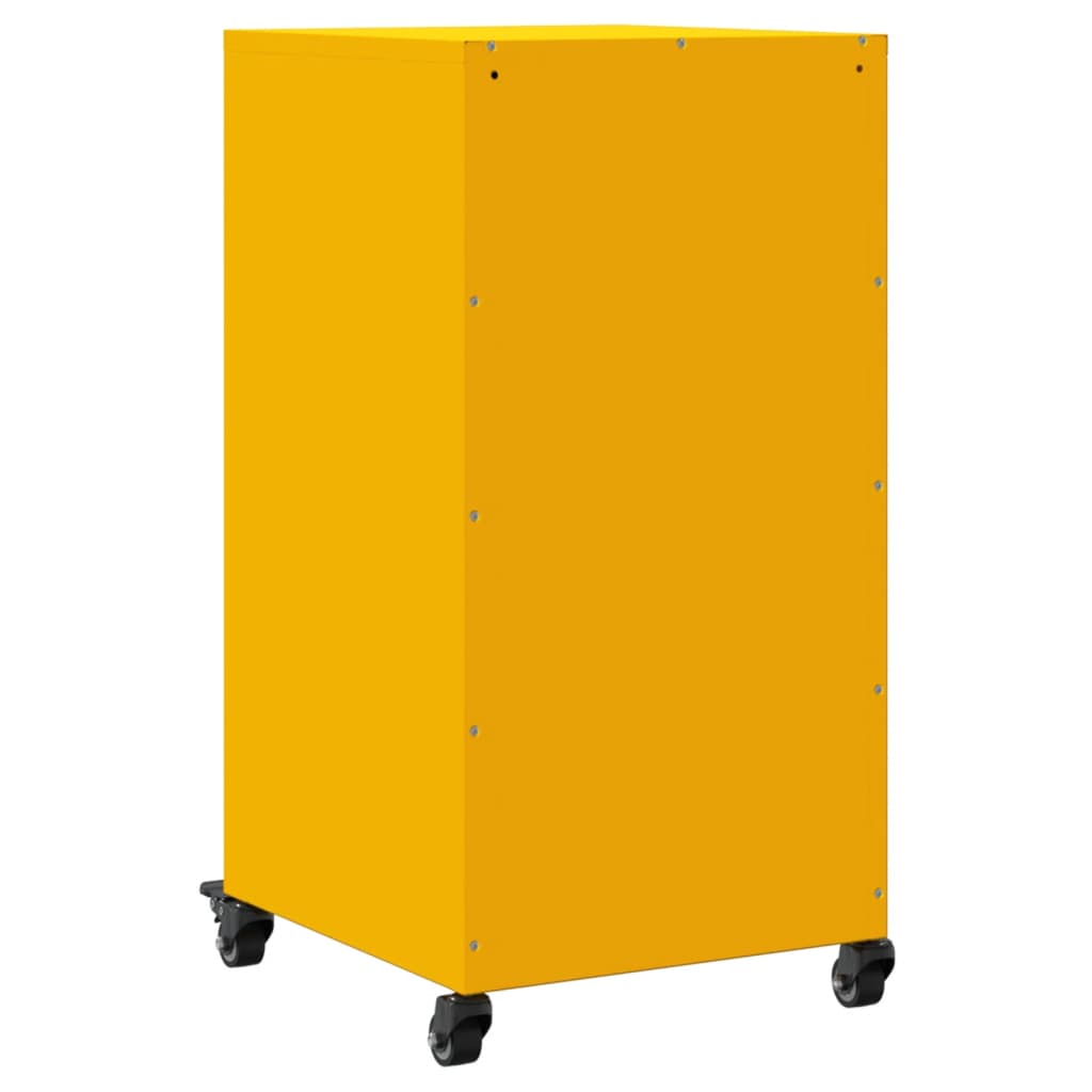 Dressoir 36x39x72 cm staal mosterdgeel