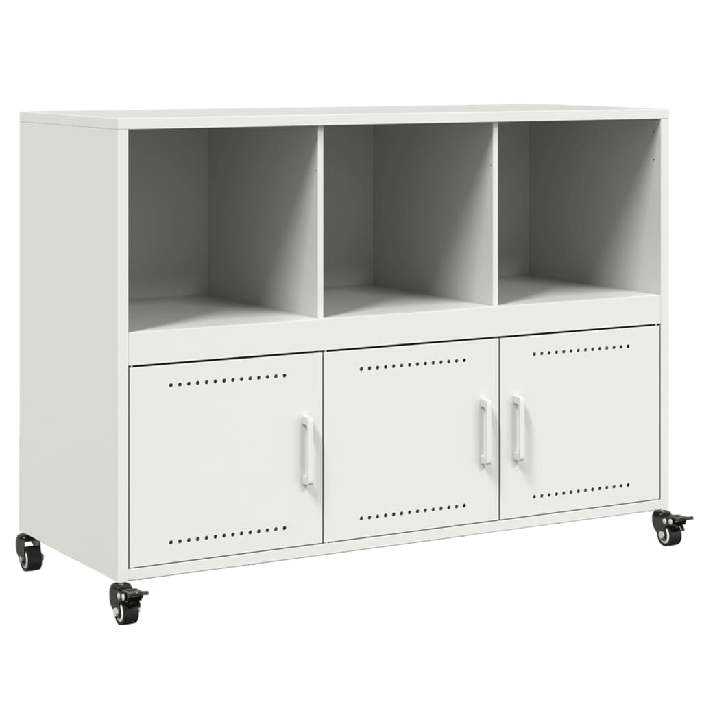 Dressoir 100,5x39x72 cm staal wit