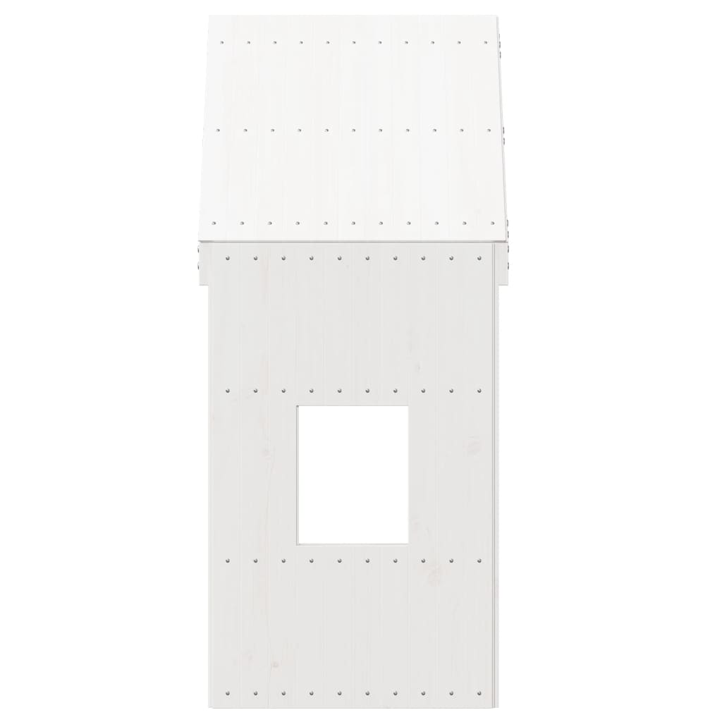 Kinderbedhuisje 60x89x134,5 cm massief grenenhout wit