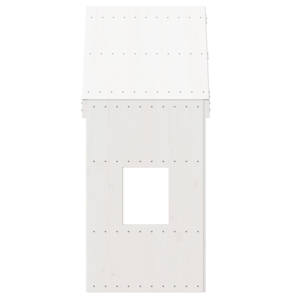 Kinderbedhuisje 60x99x139,5 cm massief grenenhout wit