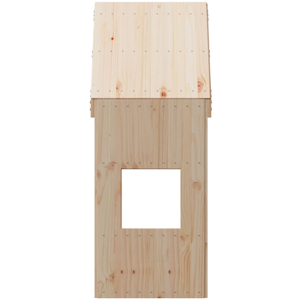 Kinderbedhuisje 55x84x132 cm massief grenenhout