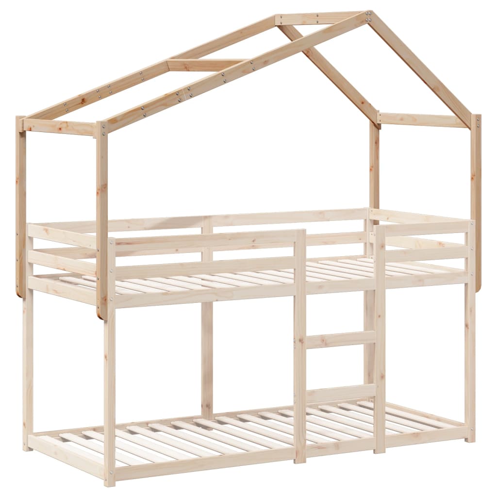 Kinderbedhuisje 213x95,5x144,5 cm massief grenenhout