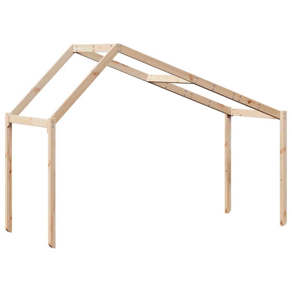 Kinderbedhuisje 213x95,5x144,5 cm massief grenenhout