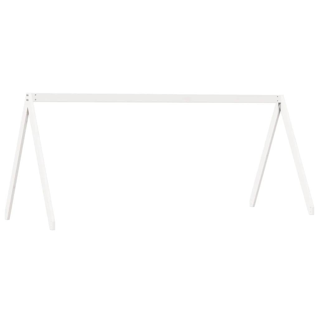 Kinderbedhuisje 209x95,5x88 cm massief grenenhout wit