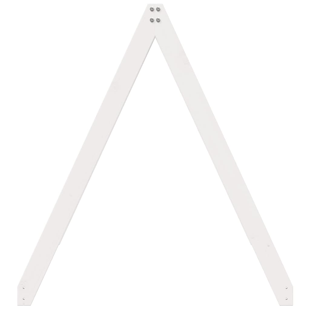 Kinderbedhuisje 209x95,5x88 cm massief grenenhout wit