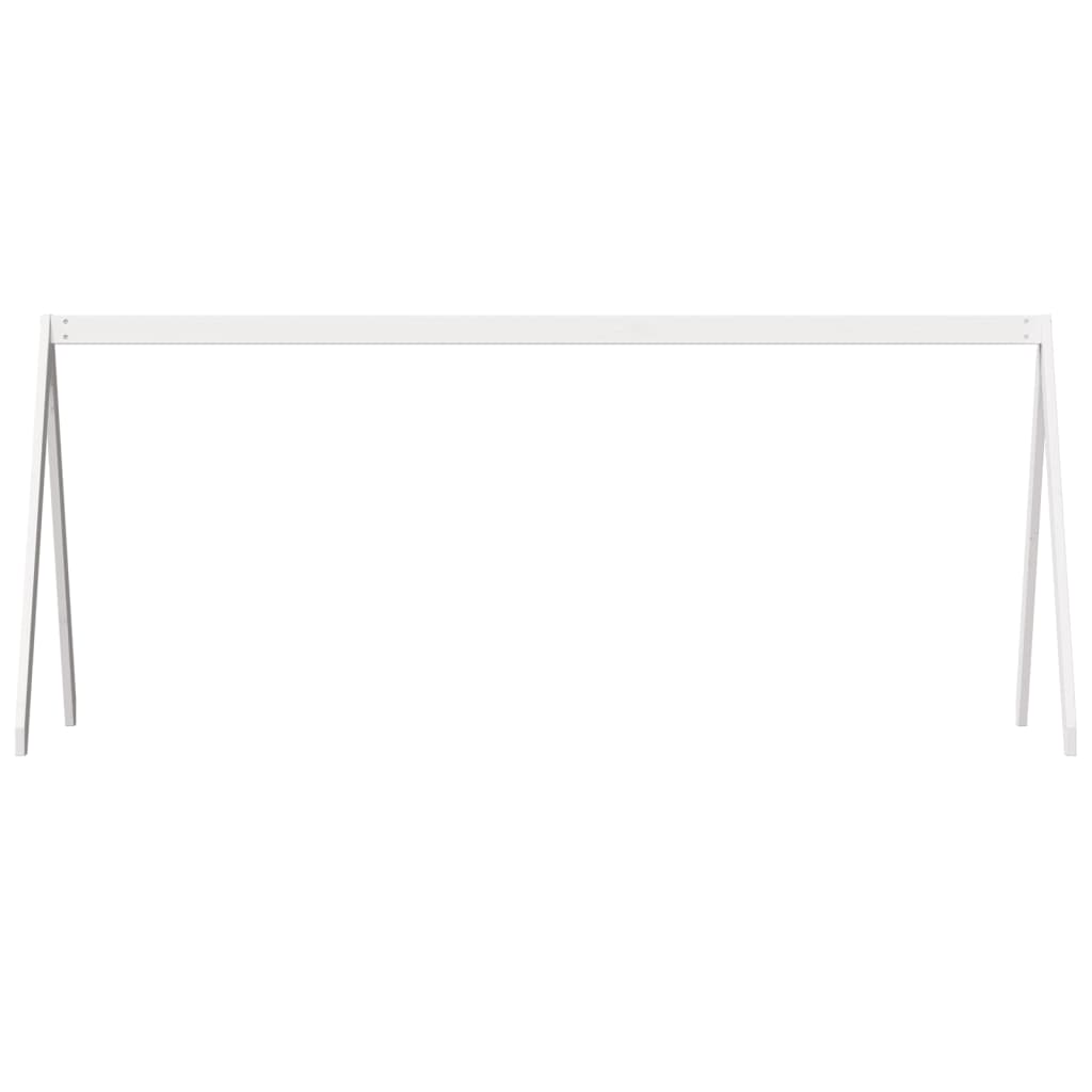 Kinderbedhuisje 209x85,5x88 cm massief grenenhout wit