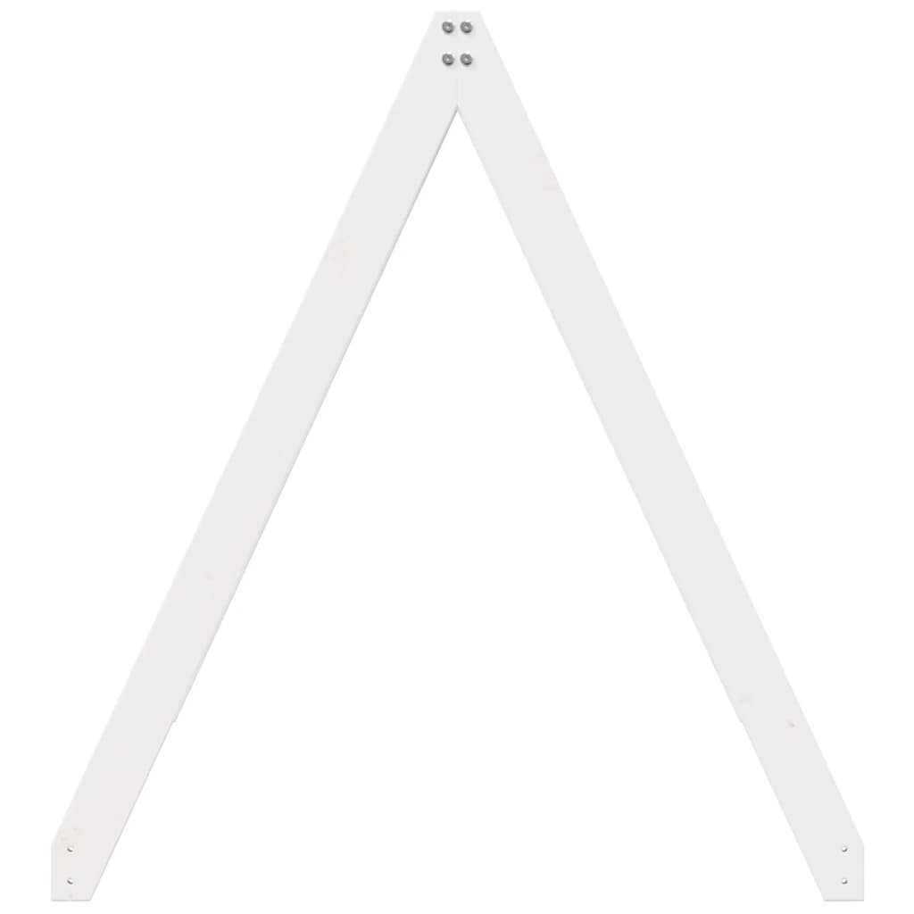 Kinderbedhuisje 209x85,5x88 cm massief grenenhout wit