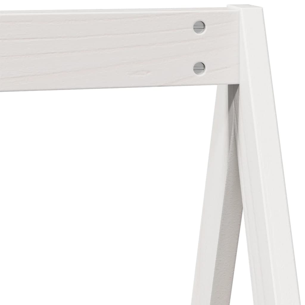 Kinderbedhuisje 209x85,5x88 cm massief grenenhout wit