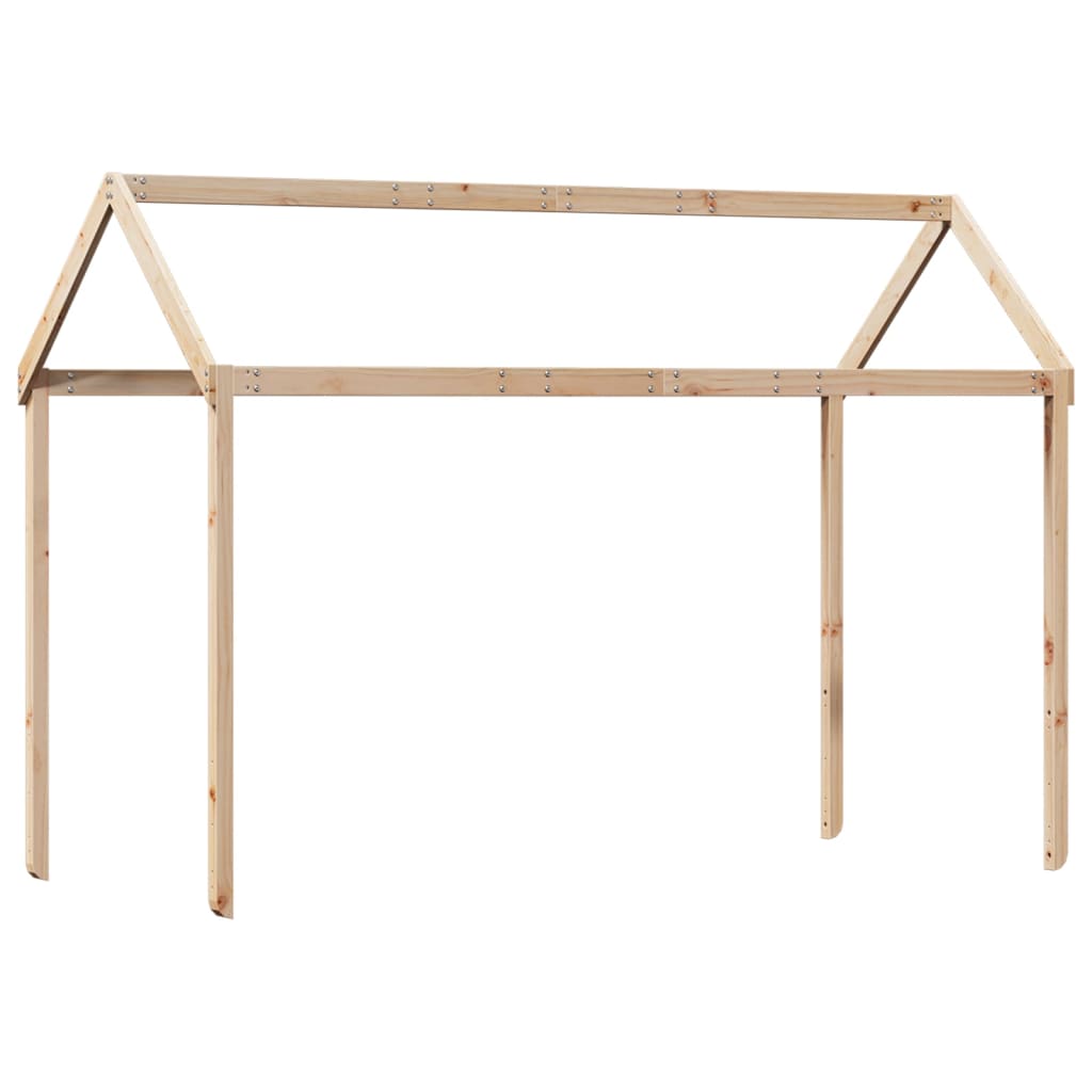 Kinderbedhuisje 217x85,5x154 cm massief grenenhout