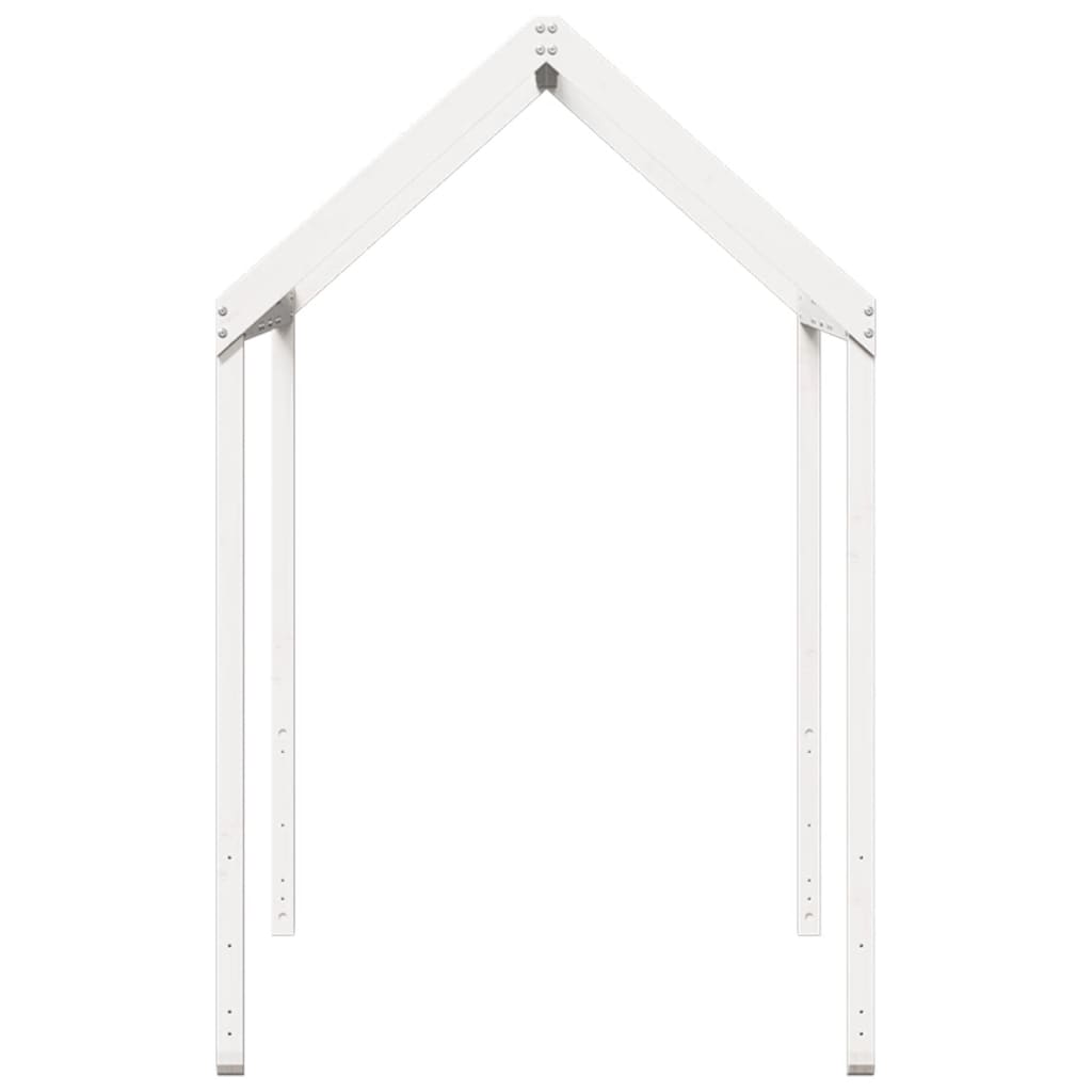 Kinderbedhuisje 207x95,5x159 cm massief grenenhout wit