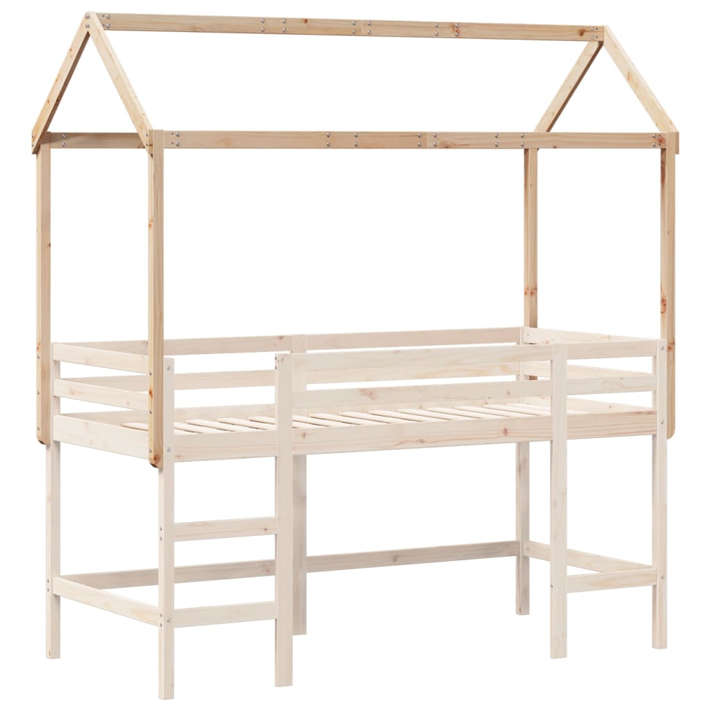 Kinderbedhuisje 207x80,5x151,5 cm massief grenenhout