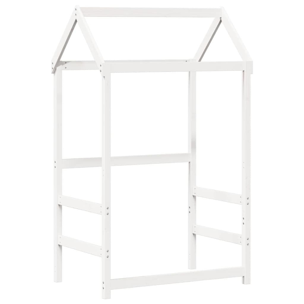 Kinderbedhuisje 118x70x176,5 cm massief grenenhout wit