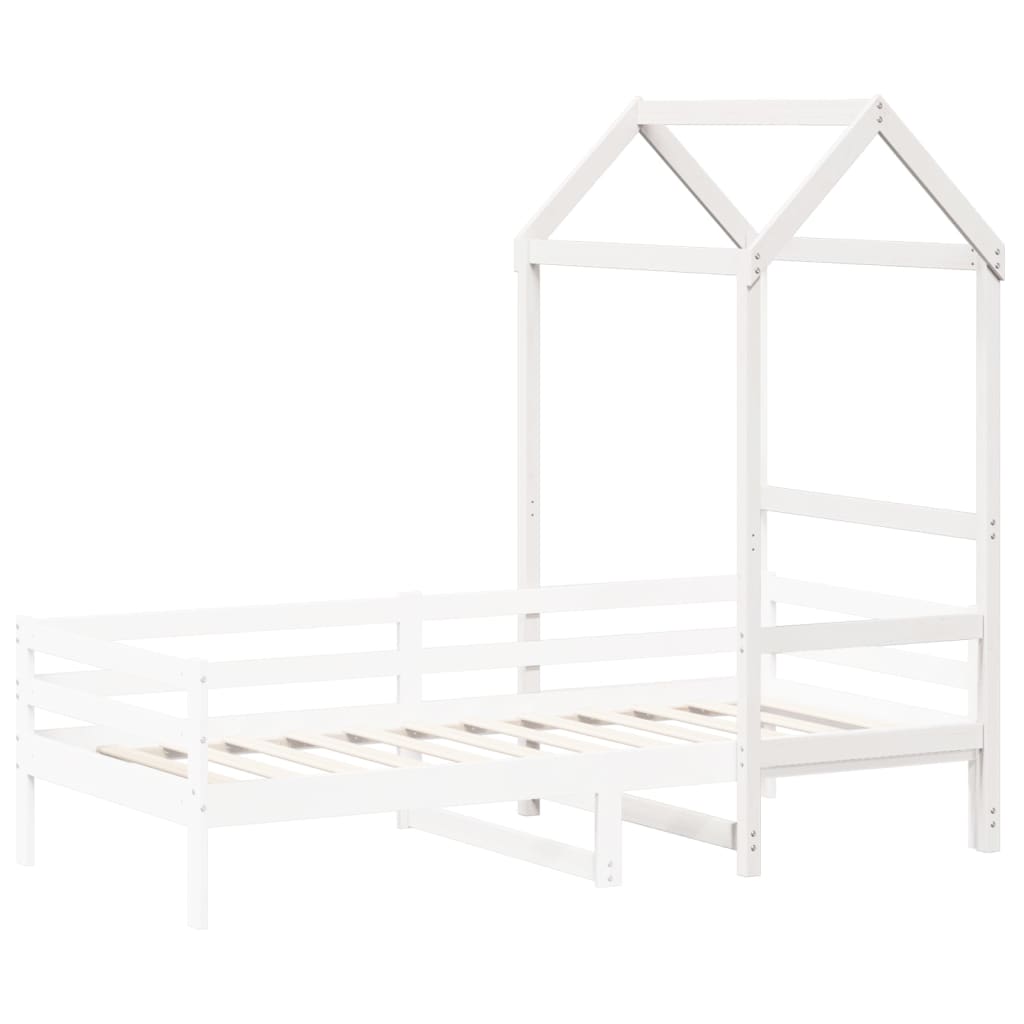 Kinderbedhuisje 118x70x176,5 cm massief grenenhout wit