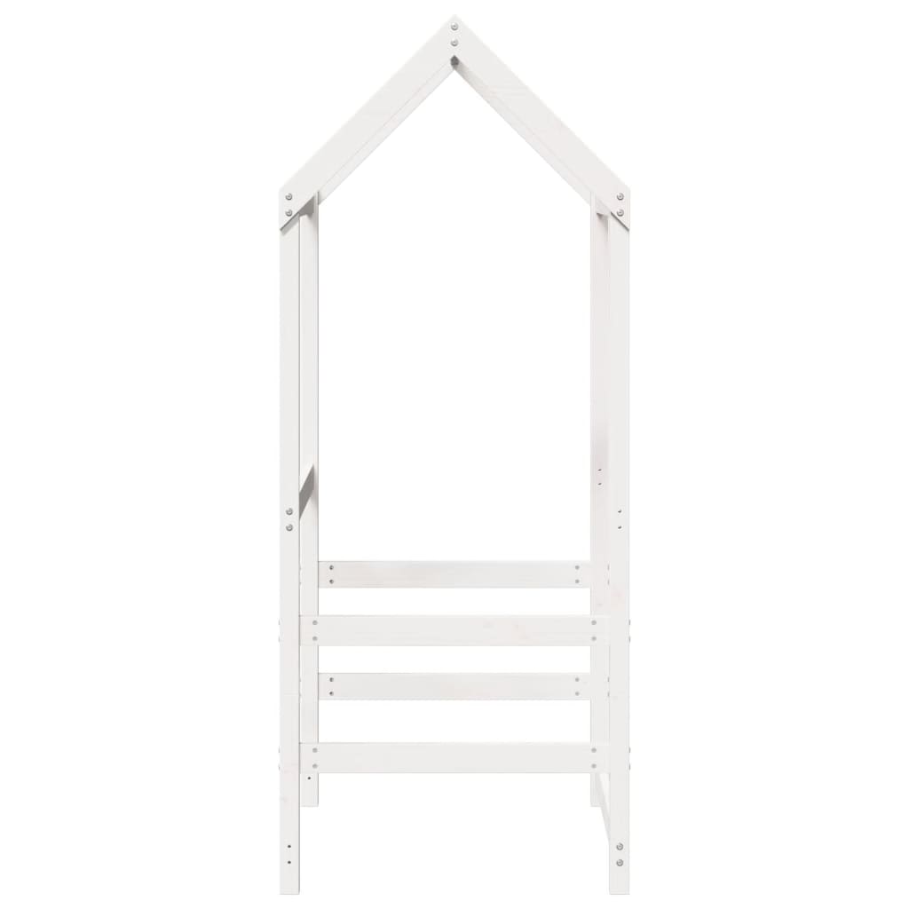 Kinderbedhuisje 118x70x176,5 cm massief grenenhout wit
