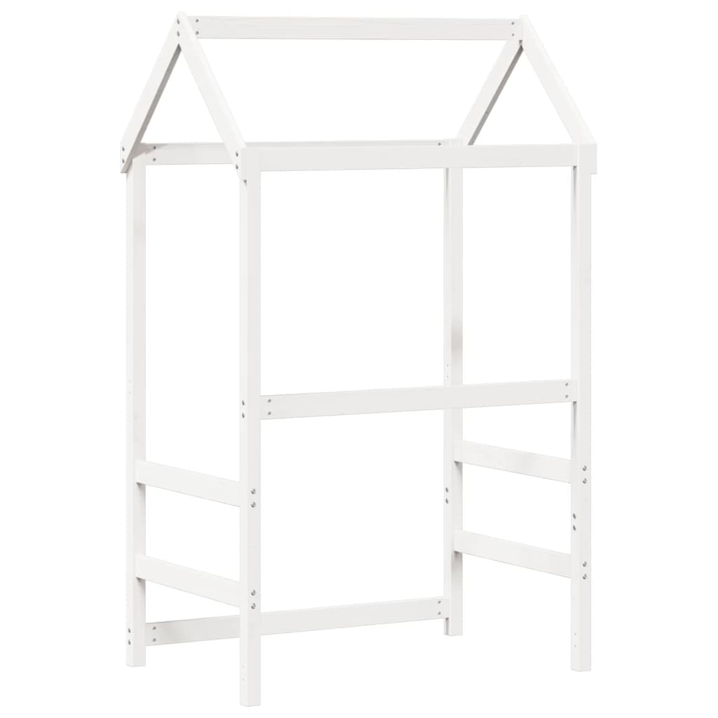 Kinderbedhuisje 118x70x176,5 cm massief grenenhout wit