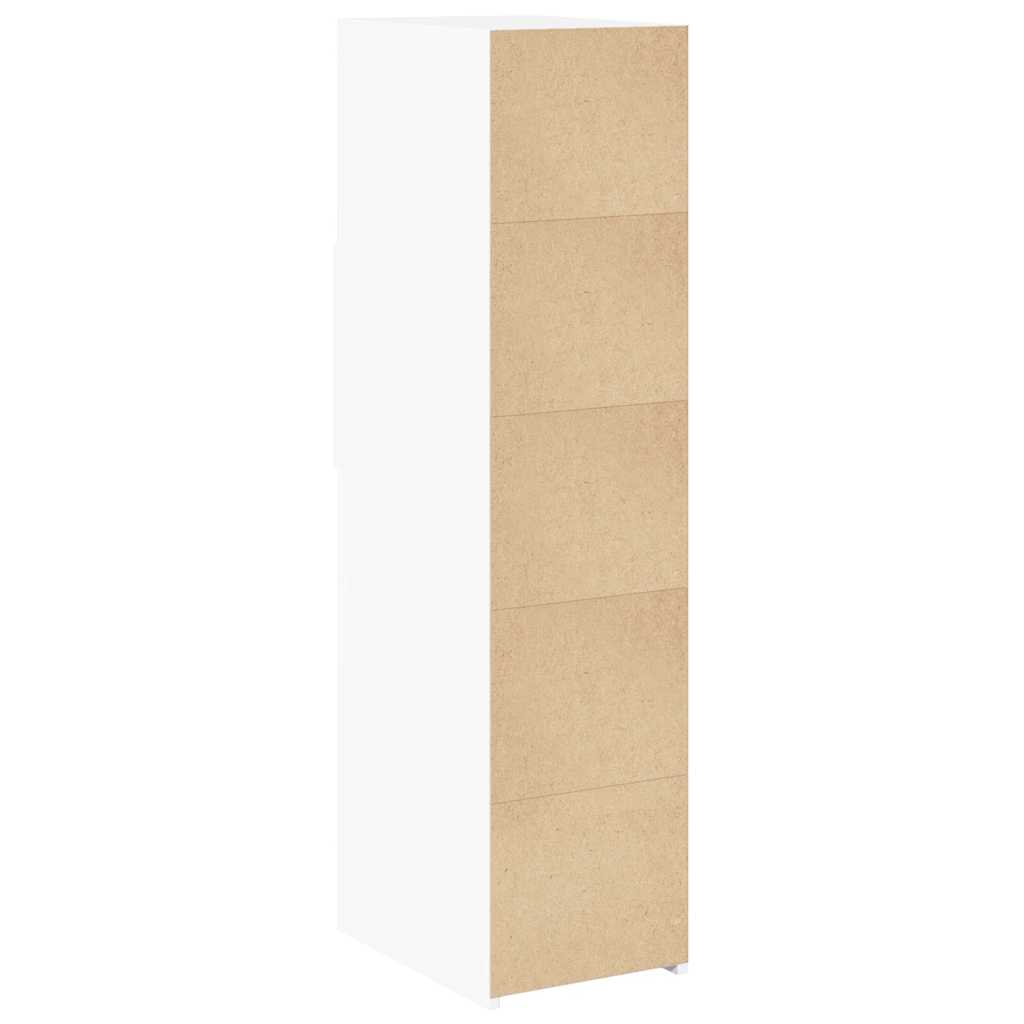 Hoge kast 30x42,5x124 cm bewerkt hout wit