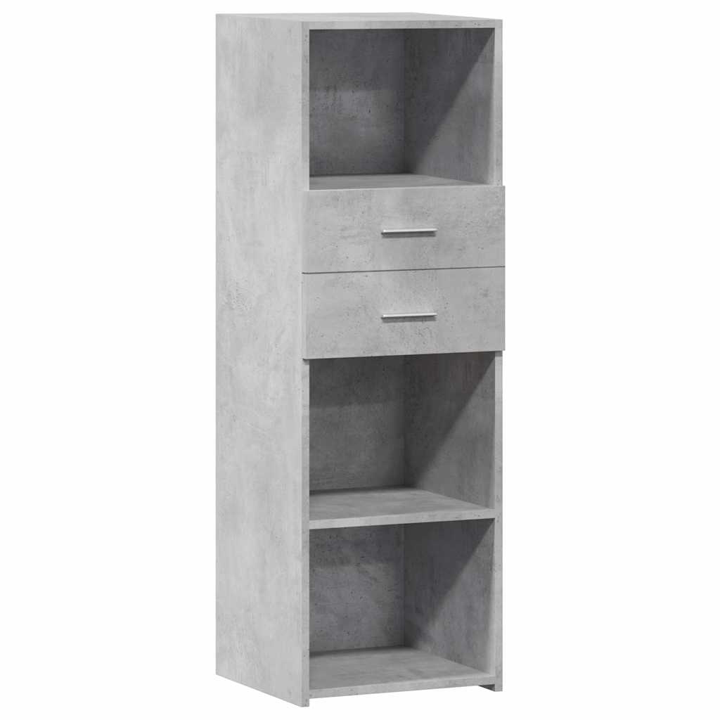 Hoge kast 40x42,5x124 cm bewerkt hout betongrijs