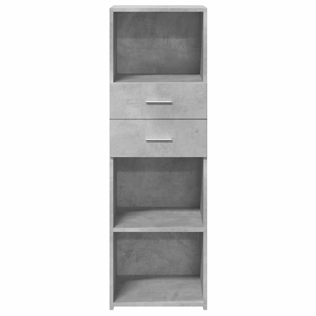 Hoge kast 40x42,5x124 cm bewerkt hout betongrijs