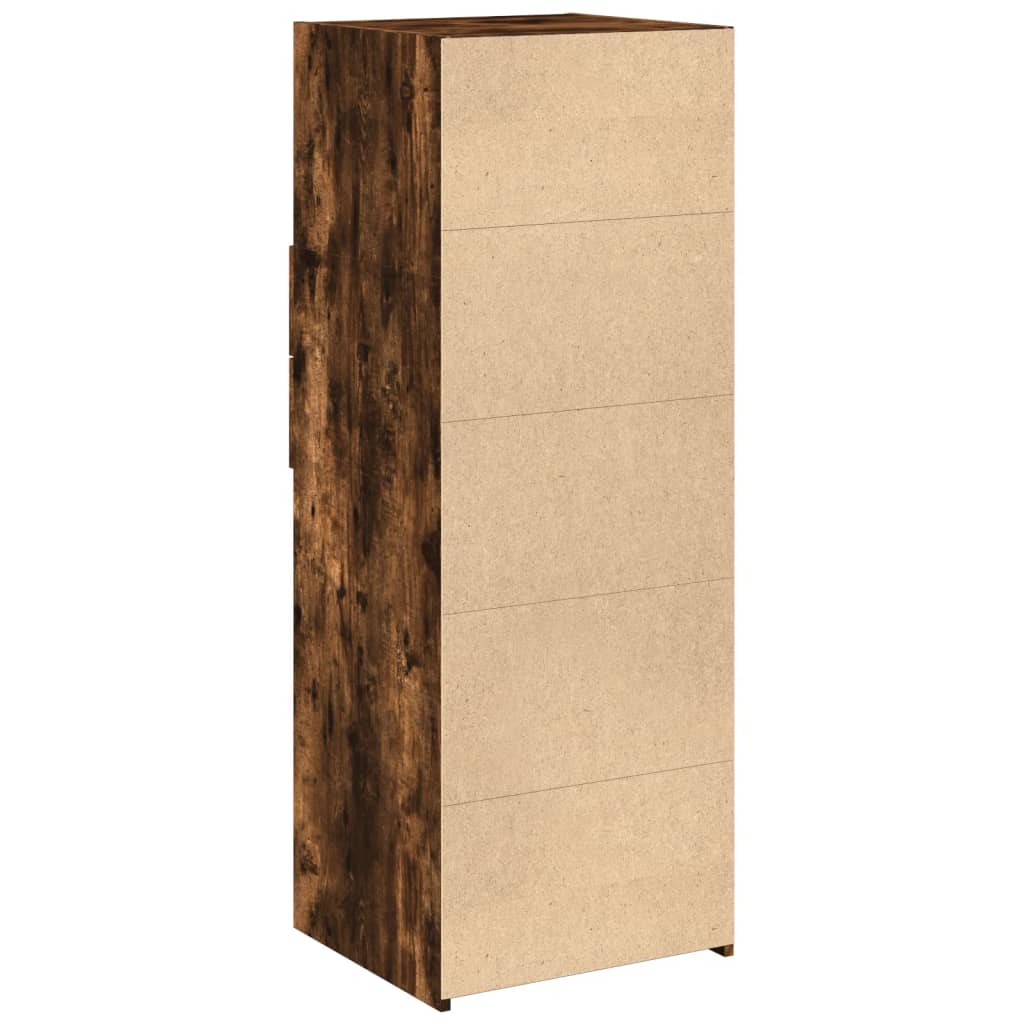 Hoge kast 45x42,5x124 cm bewerkt hout gerookt eikenkleurig