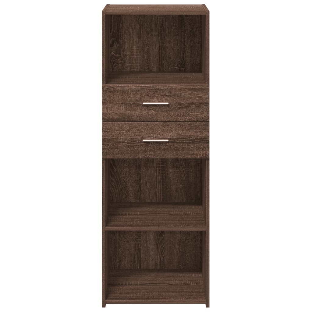 Hoge kast 45x42,5x124 cm bewerkt hout bruin eikenkleurig