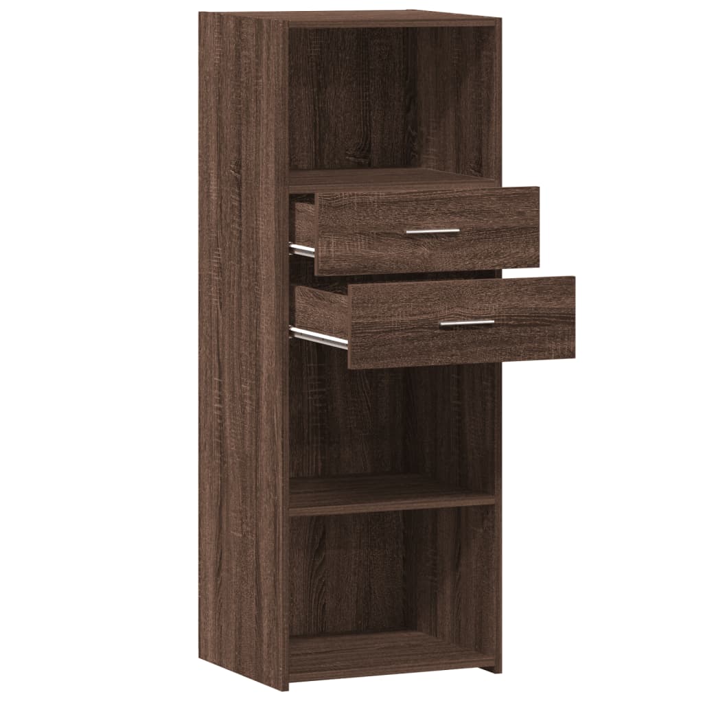 Hoge kast 45x42,5x124 cm bewerkt hout bruin eikenkleurig