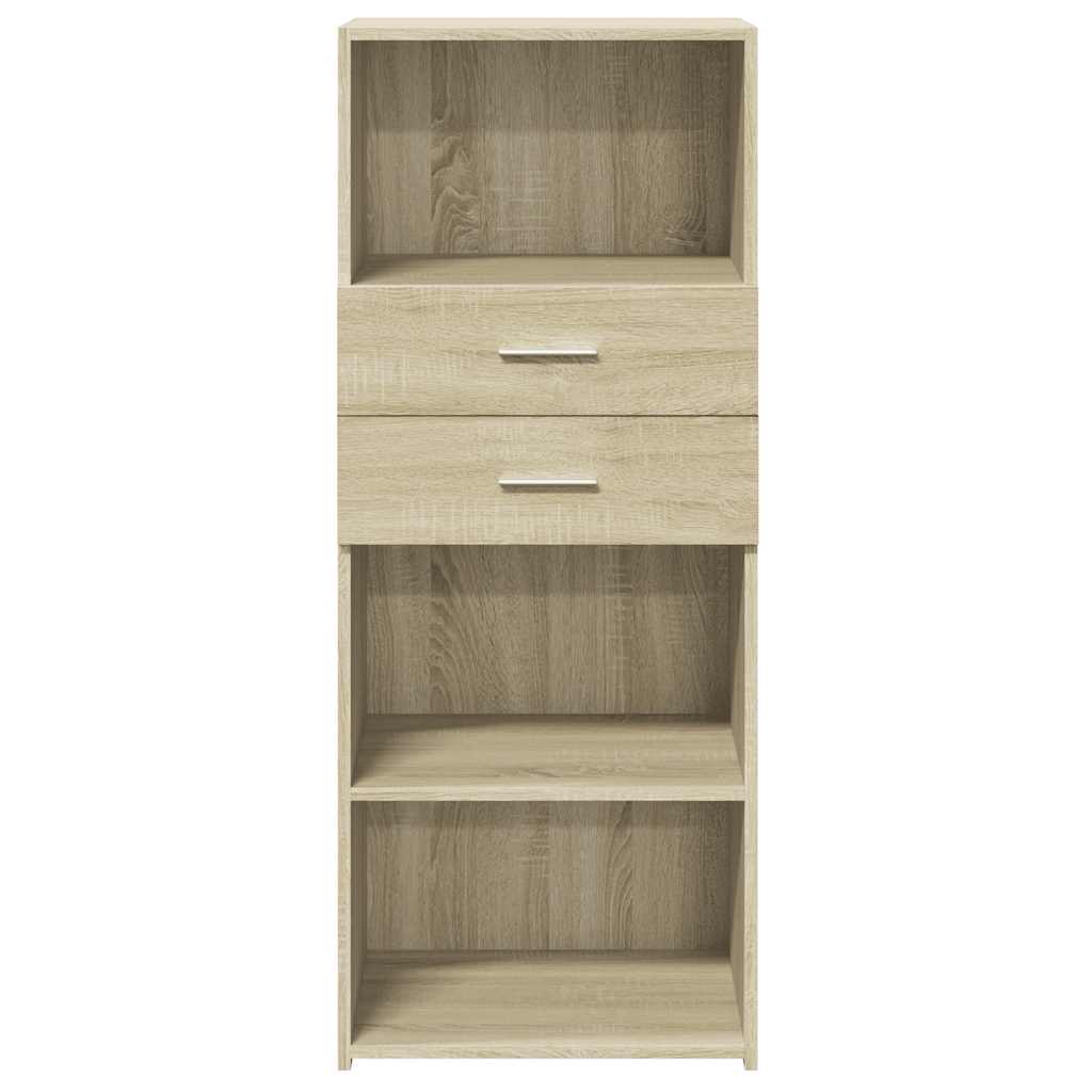 Hoge kast 50x42,5x124 cm bewerkt hout sonoma eikenkleurig