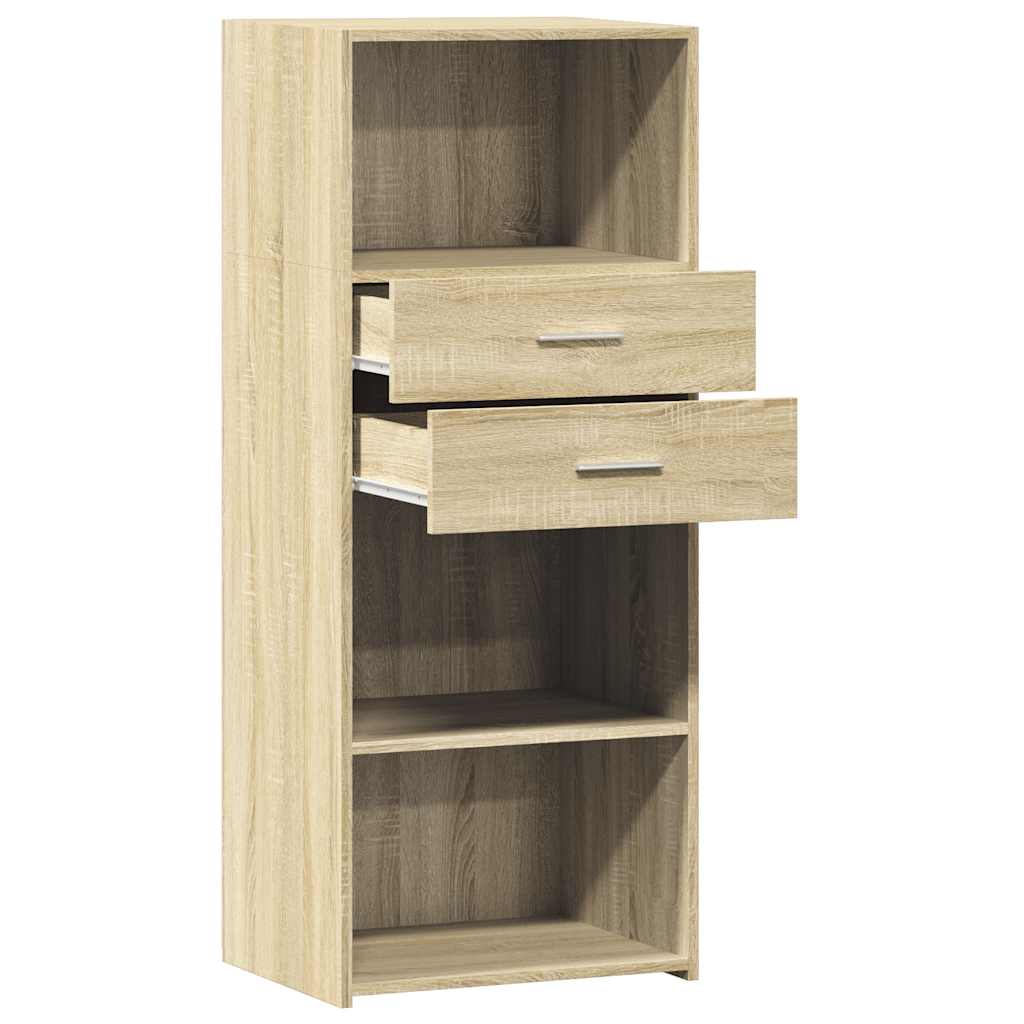 Hoge kast 50x42,5x124 cm bewerkt hout sonoma eikenkleurig