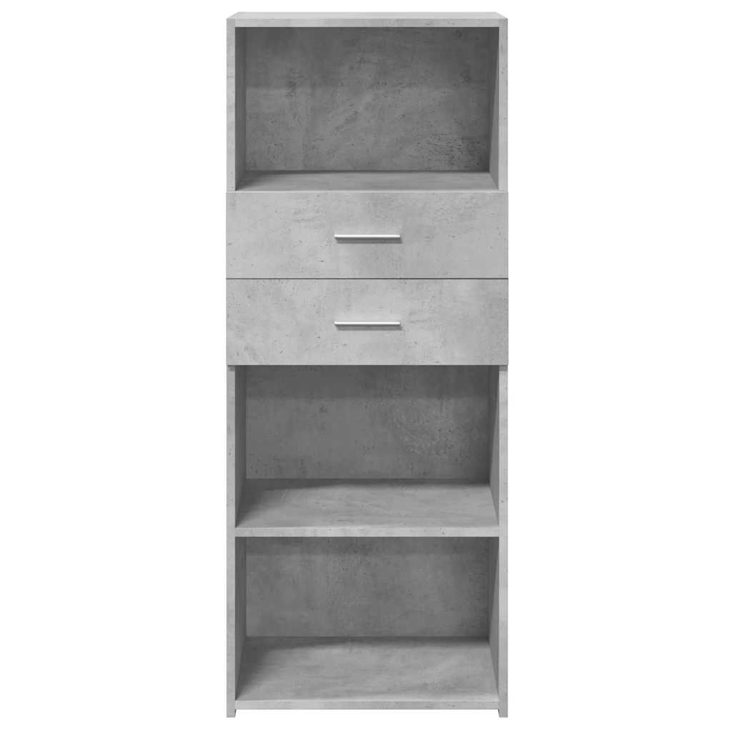 Hoge kast 50x42,5x124 cm bewerkt hout betongrijs