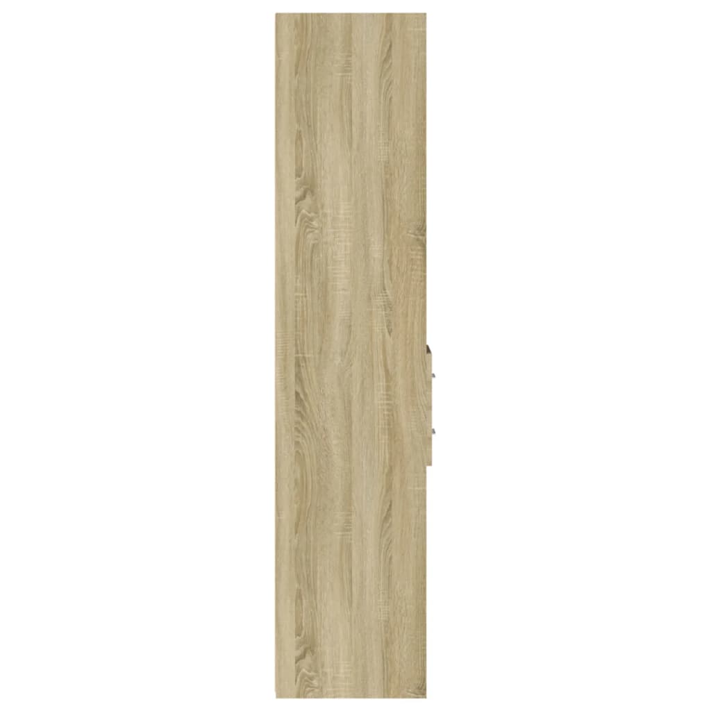 Hoge kast 30x42,5x185 cm bewerkt hout sonoma eikenkleurig
