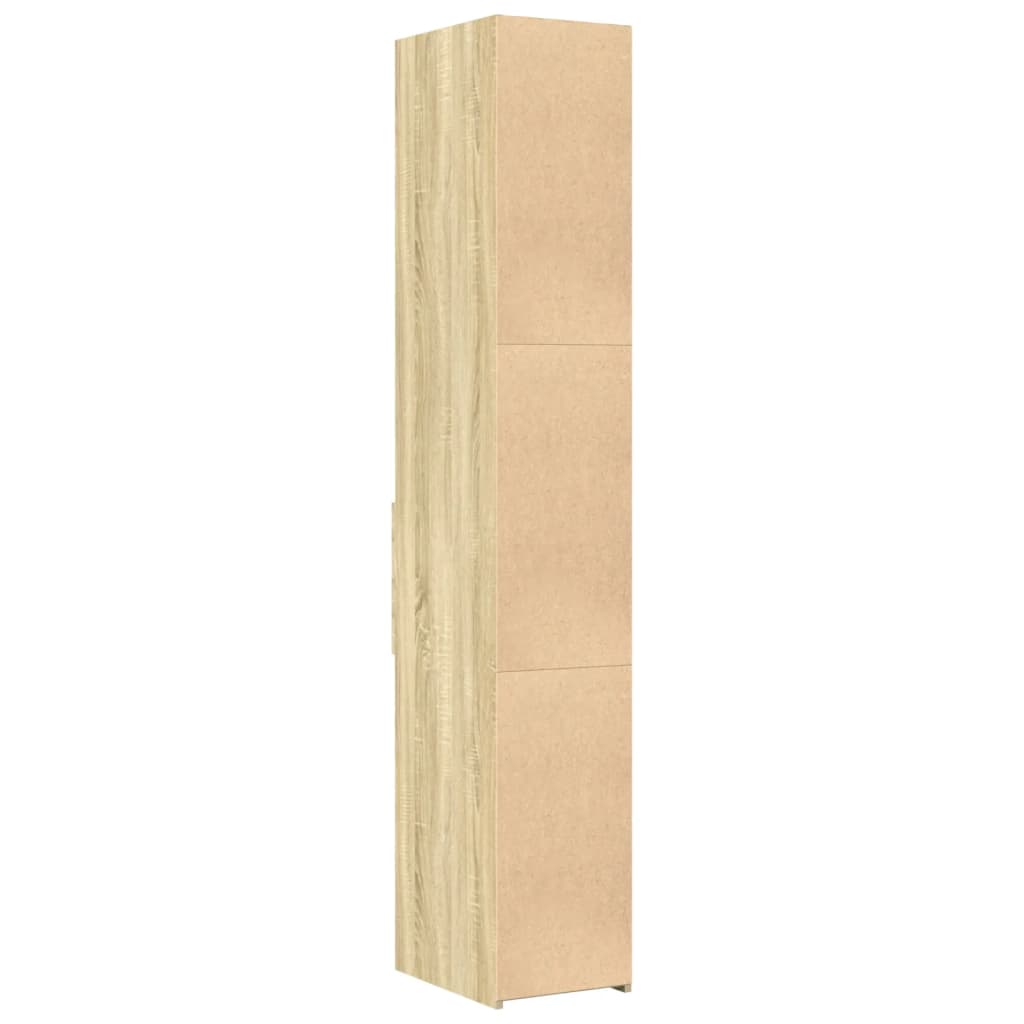Hoge kast 30x42,5x185 cm bewerkt hout sonoma eikenkleurig