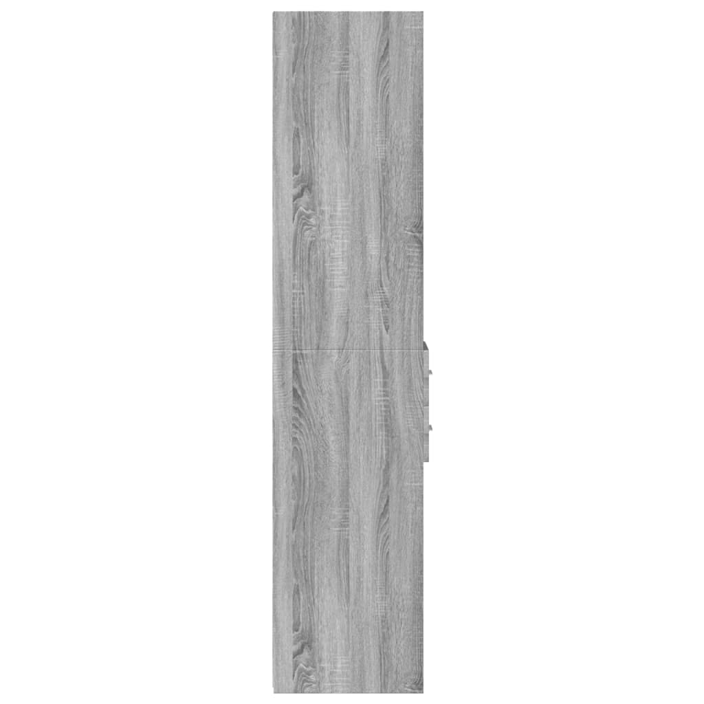 Hoge kast 30x42,5x185 cm bewerkt hout grijs sonoma eikenkleur