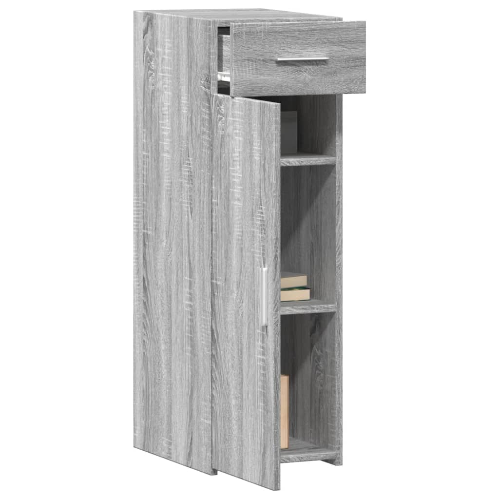 Dressoir 30x42,5x93 cm bewerkt hout grijs sonoma eikenkleurig