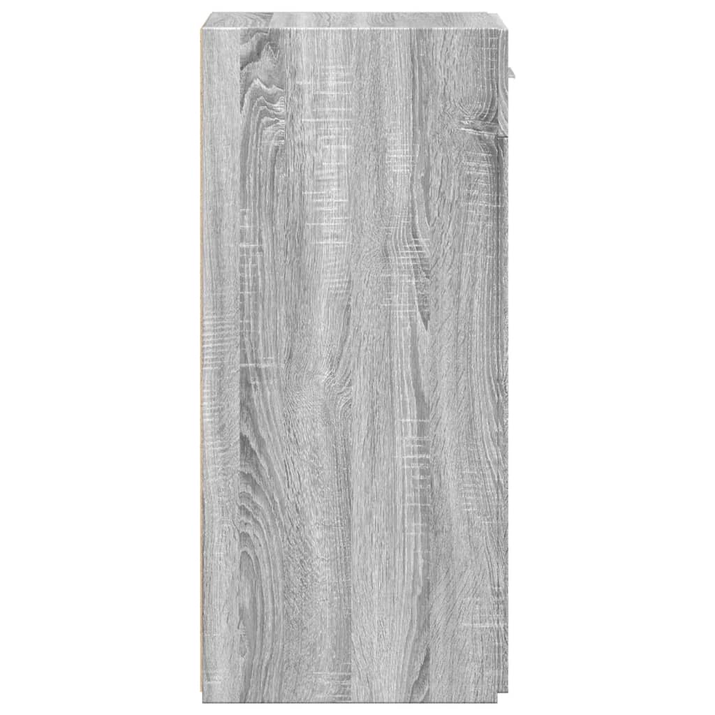 Dressoir 30x42,5x93 cm bewerkt hout grijs sonoma eikenkleurig