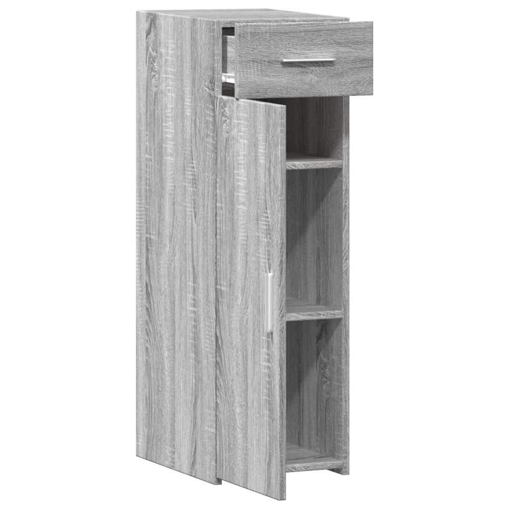Dressoir 30x42,5x93 cm bewerkt hout grijs sonoma eikenkleurig