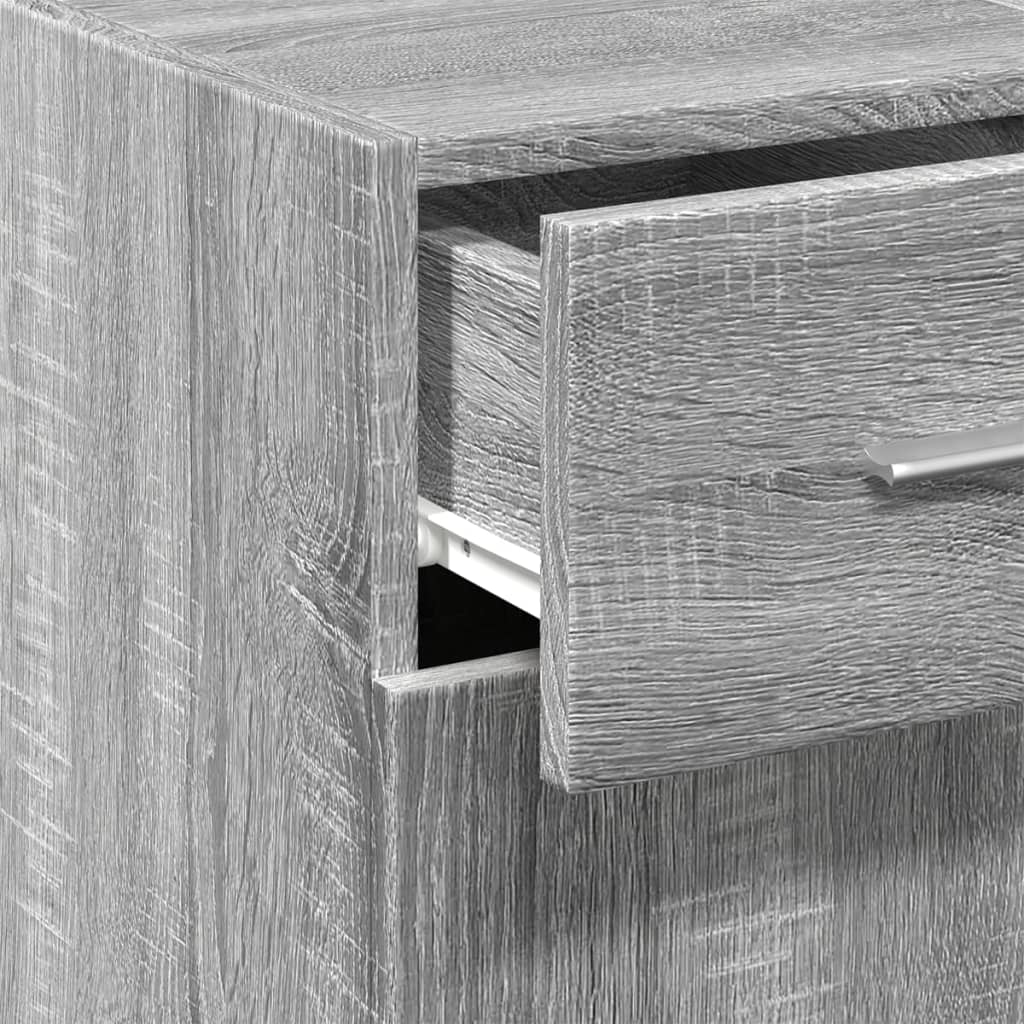 Dressoir 30x42,5x93 cm bewerkt hout grijs sonoma eikenkleurig