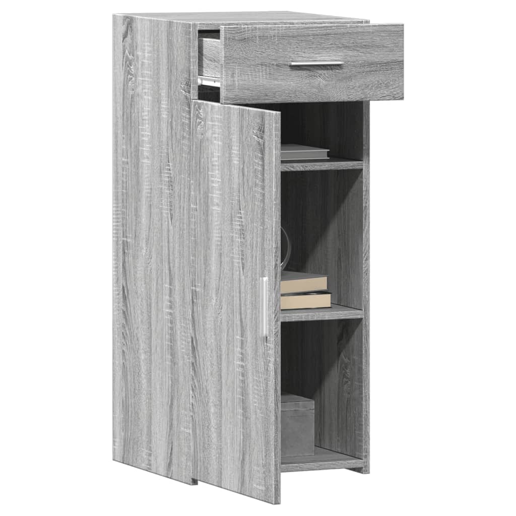 Dressoir 40x42,5x93 cm bewerkt hout grijs sonoma eikenkleur