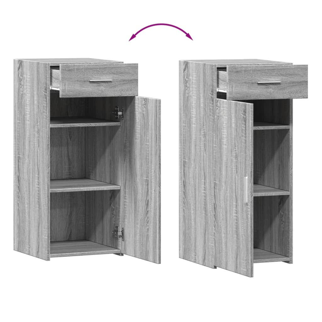Dressoir 40x42,5x93 cm bewerkt hout grijs sonoma eikenkleur