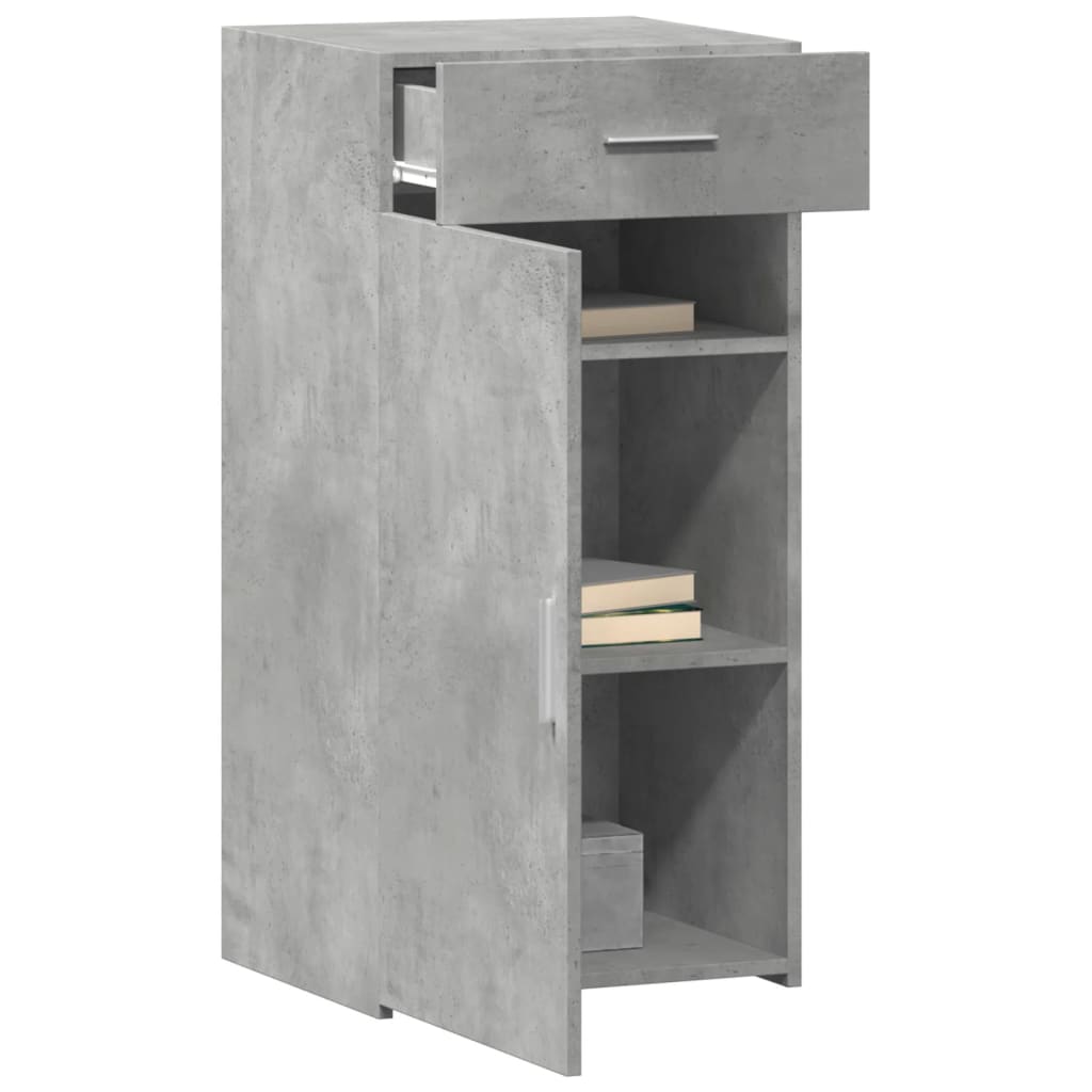 Dressoir 45x42,5x93 cm bewerkt hout betongrijs