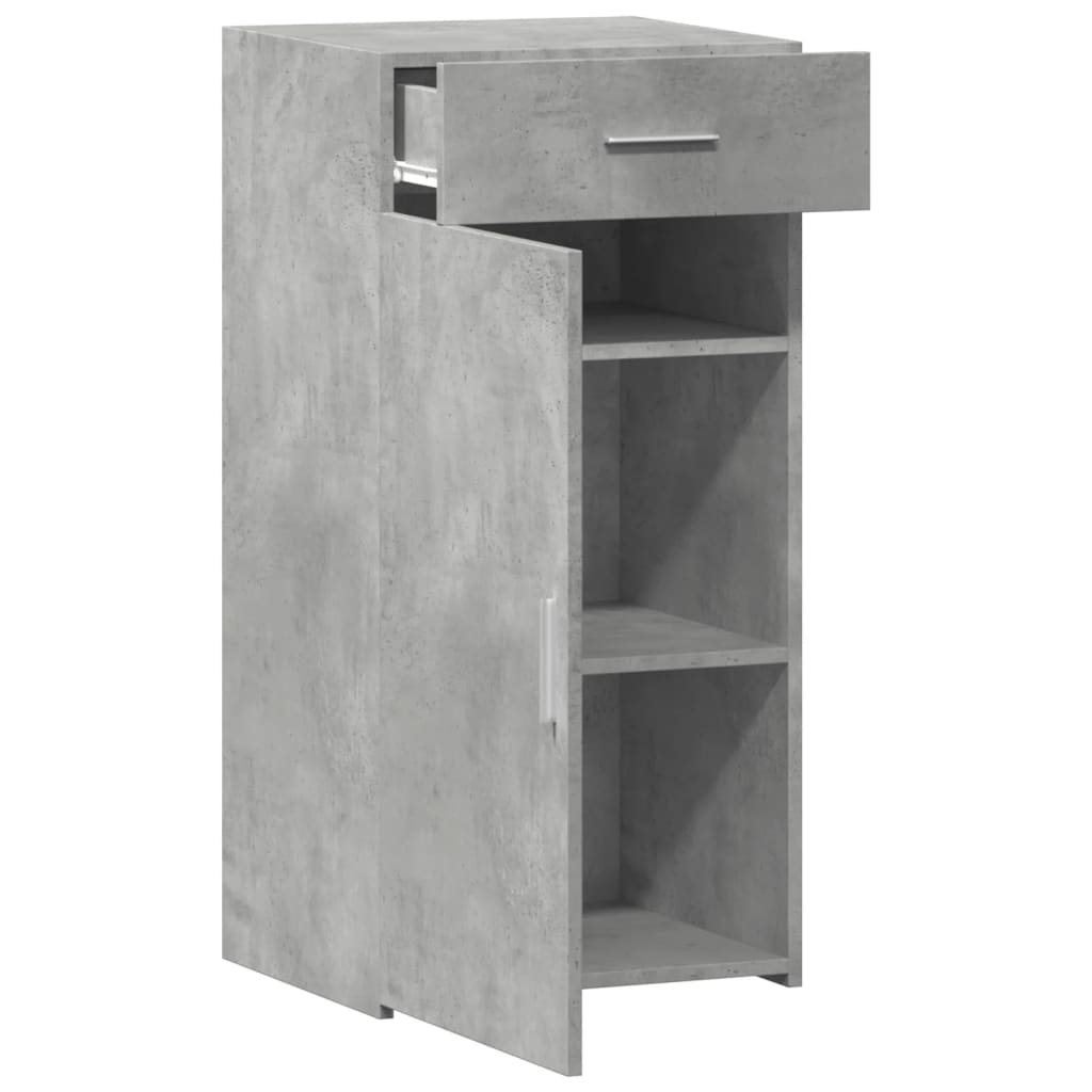 Dressoir 45x42,5x93 cm bewerkt hout betongrijs