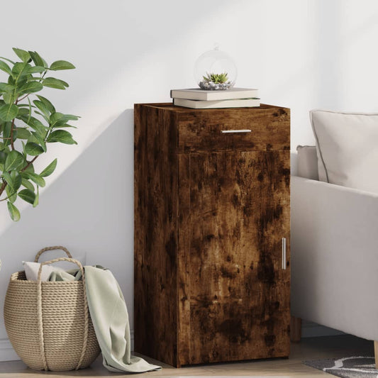 Dressoir 45x42,5x93 cm bewerkt hout gerookt eikenkleurig