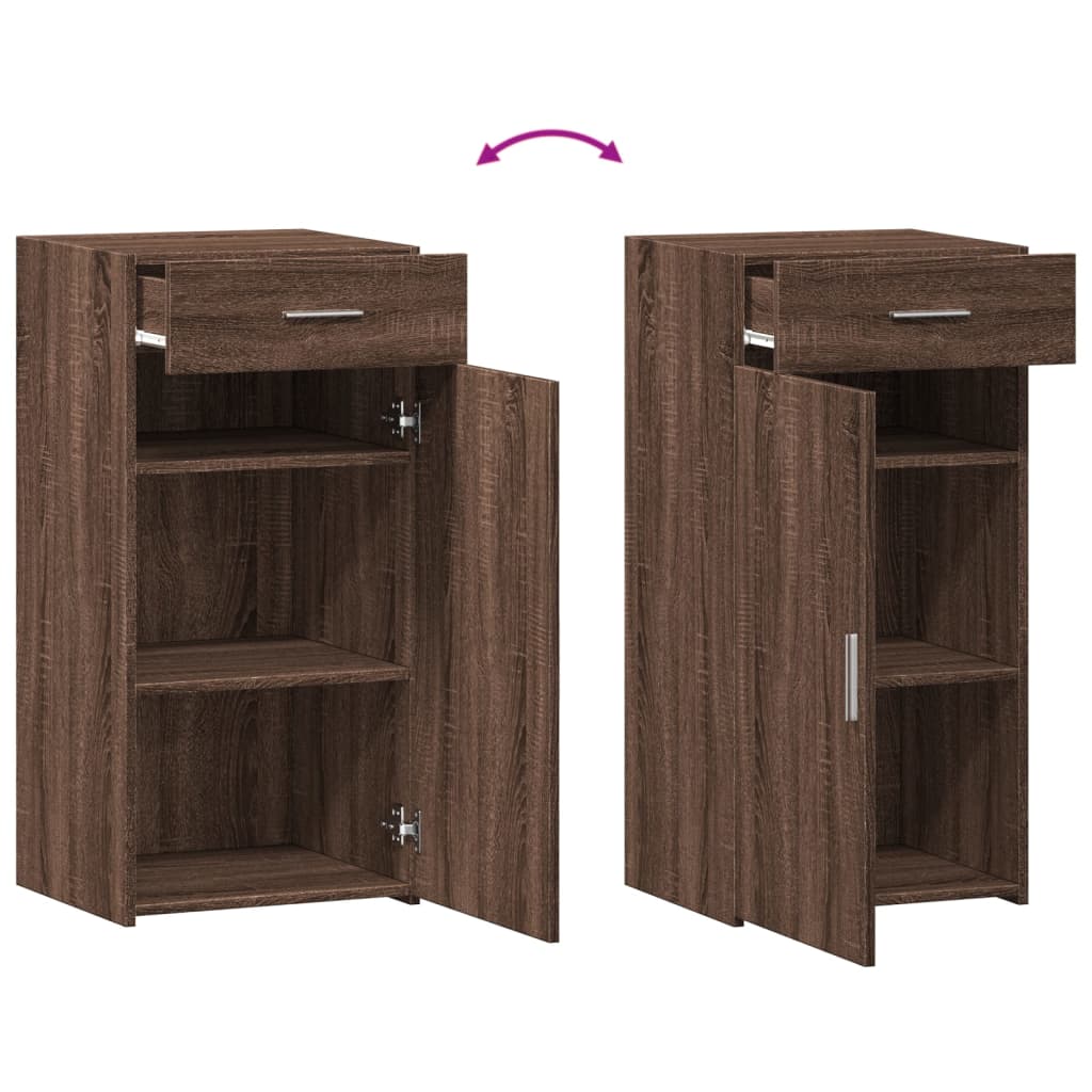 Dressoir 45x42,5x93 cm bewerkt hout bruin eikenkleur