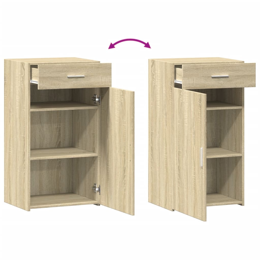 Dressoir 50x42,5x93 cm bewerkt hout sonoma eikenkleurig