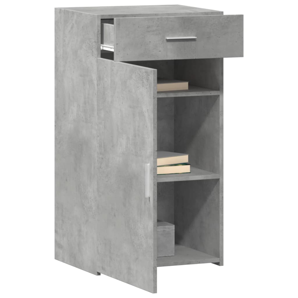 Dressoir 50x42,5x93 cm bewerkt hout betongrijs