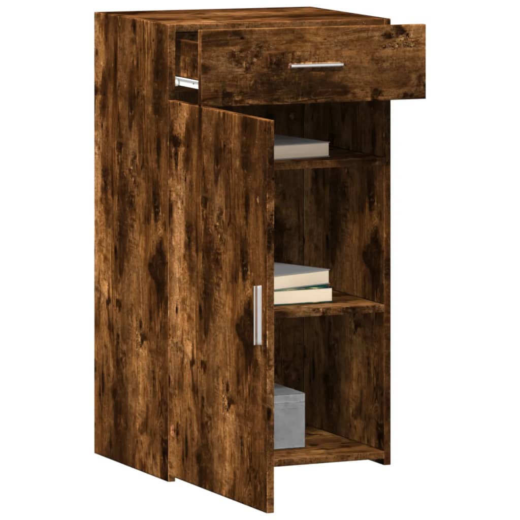 Dressoir 50x42,5x93 cm bewerkt hout gerookt eikenkleurig