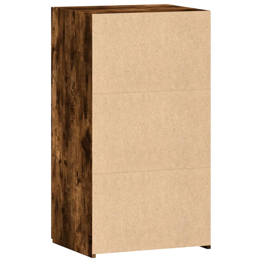 Dressoir 50x42,5x93 cm bewerkt hout gerookt eikenkleurig