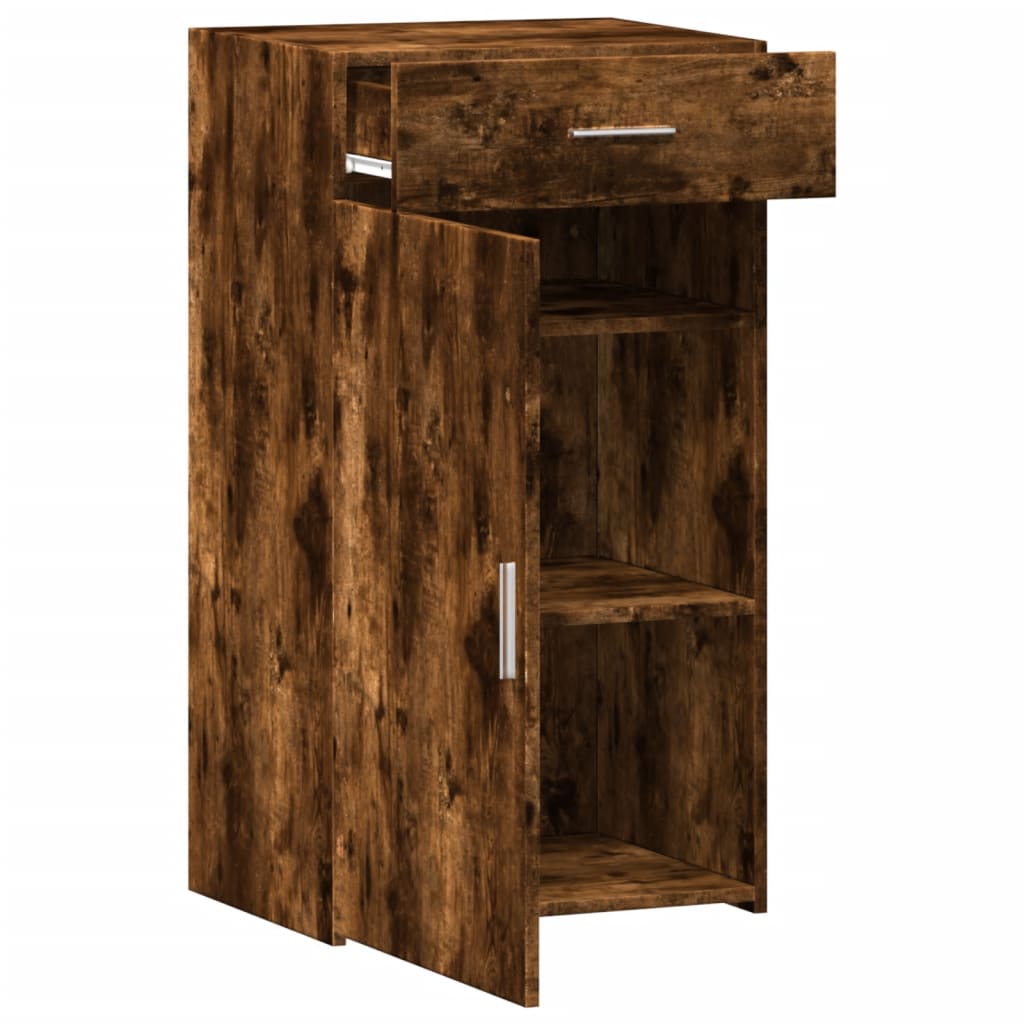 Dressoir 50x42,5x93 cm bewerkt hout gerookt eikenkleurig